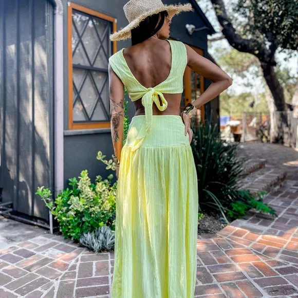 Bohemian Lemon Yellow Two Piece Set - Picture 4 of 13
